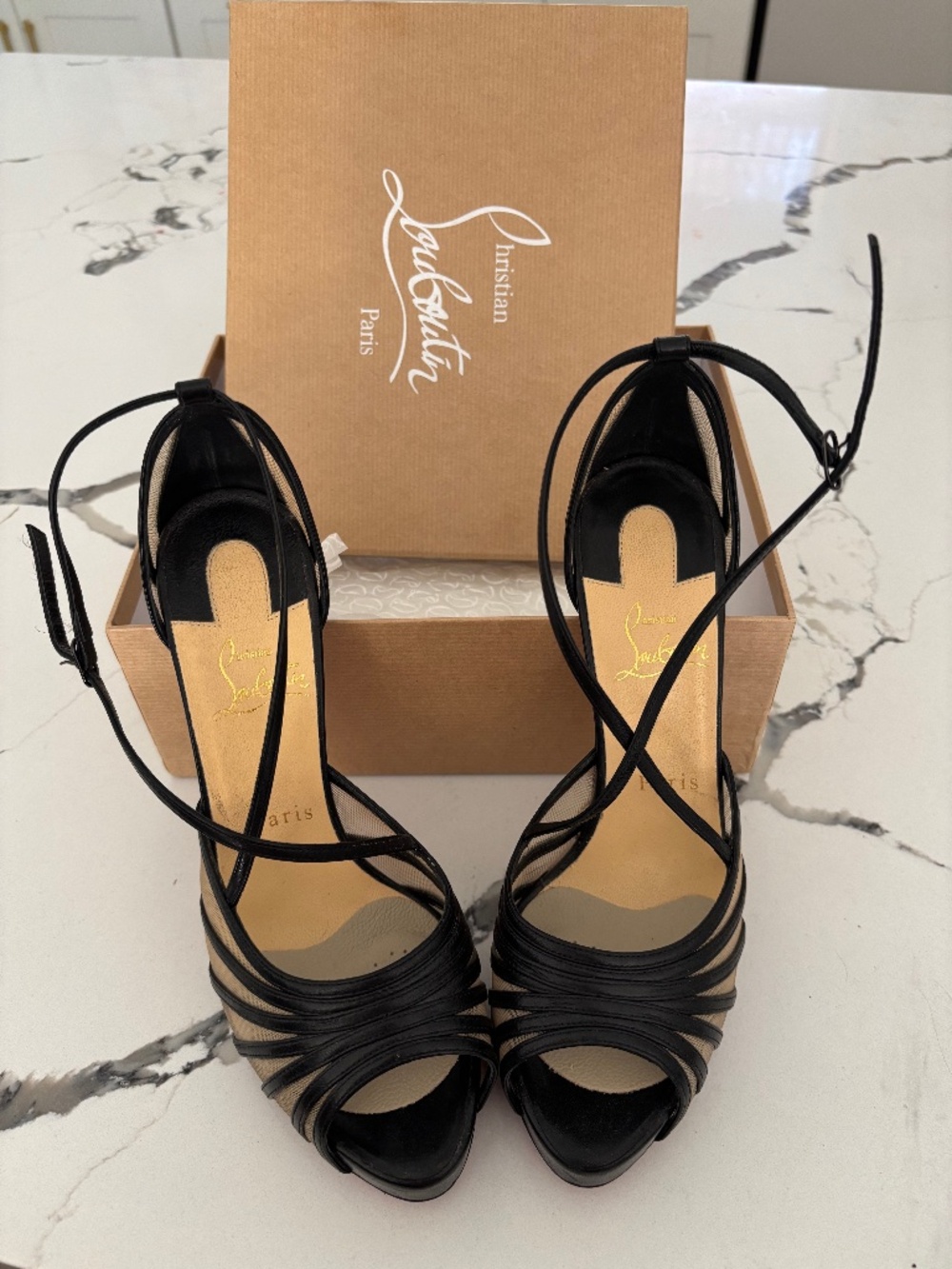 Christian Louboutin Kid Rate Filamenta 120 platform heel